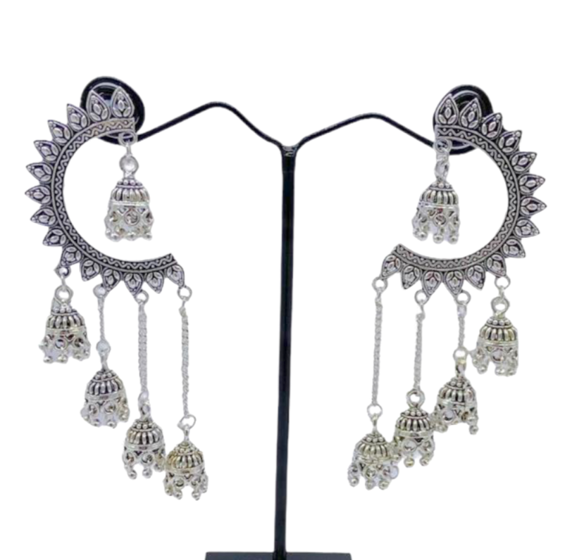 Hanging Tassel Stylish Oxidised Earrings