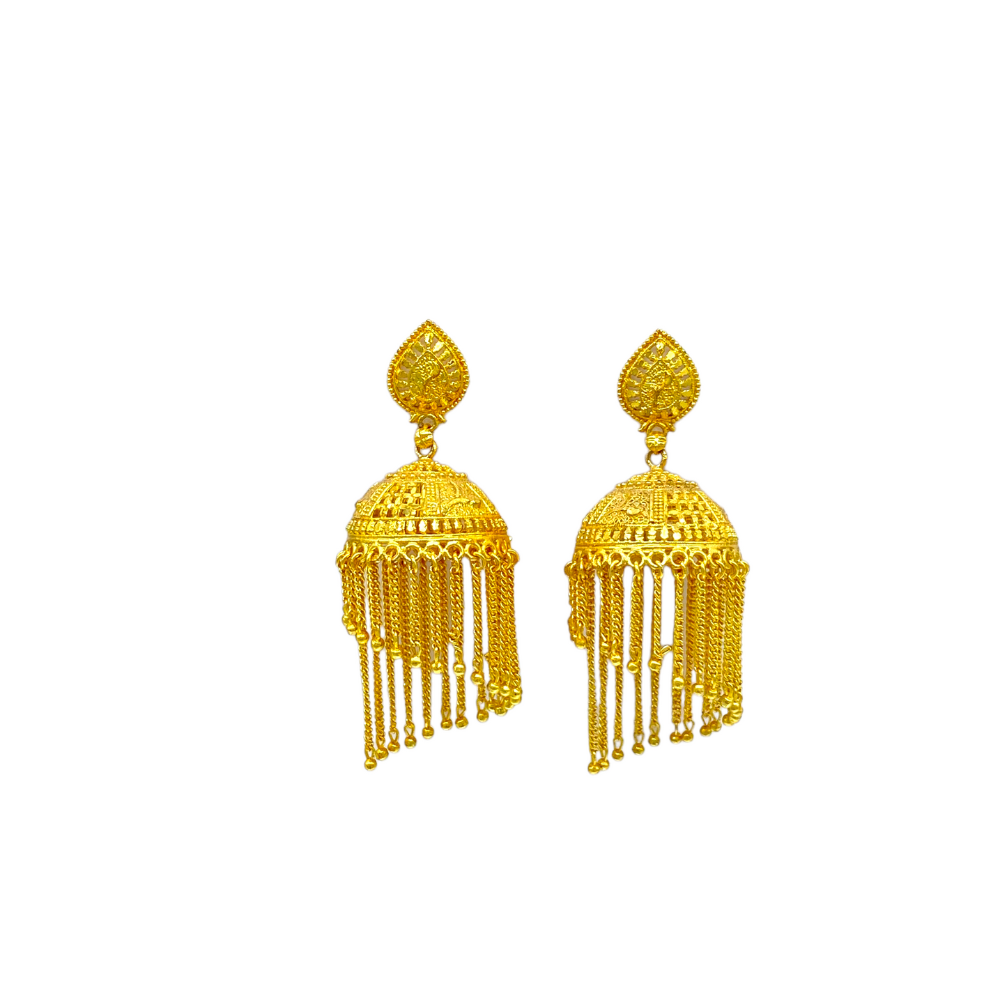 Gold Chain Tassel Zumkha Earrings