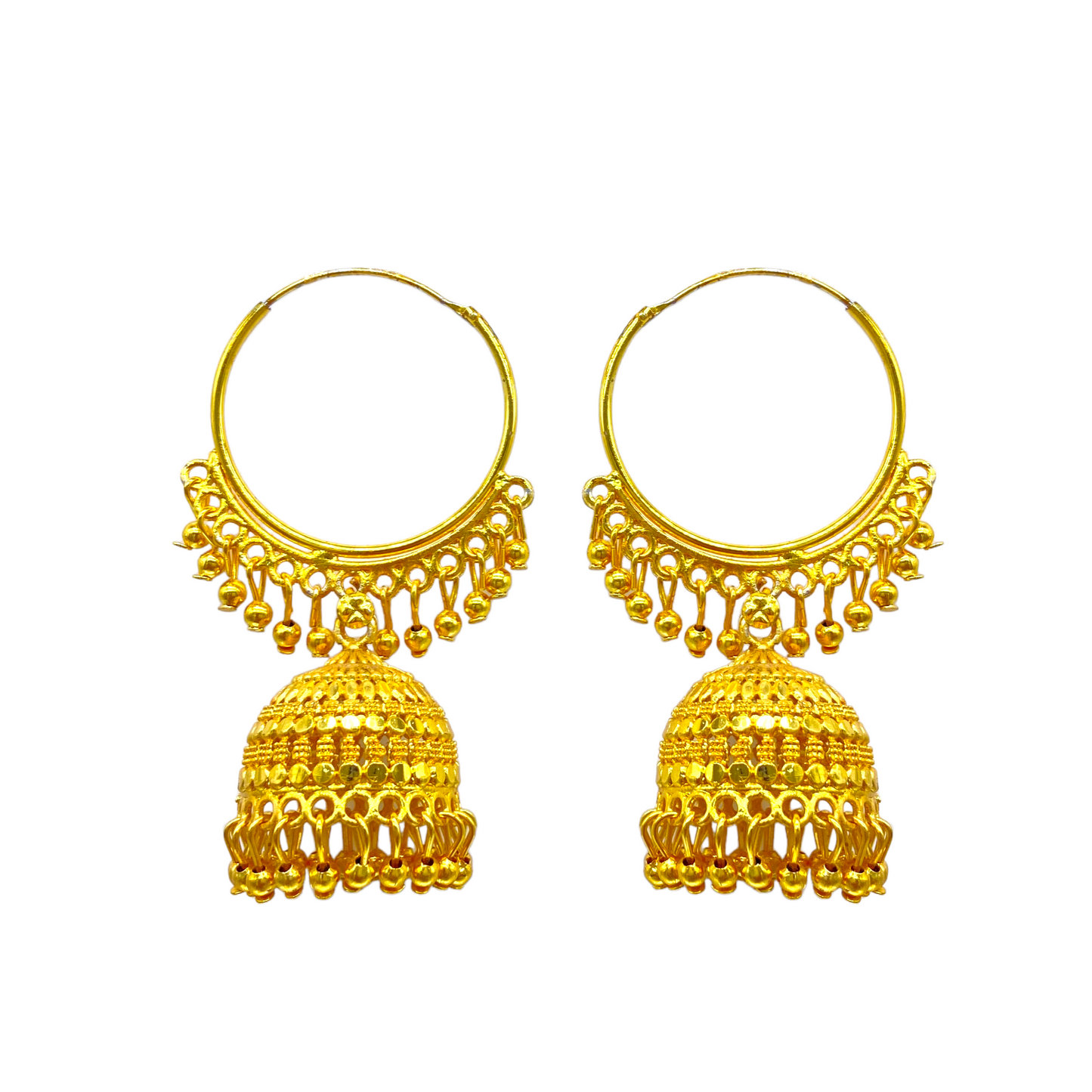 Gold Hoops Earring with Stylish Zumkha