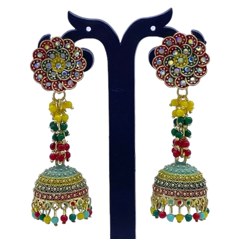 Multy Pearl Studded  Zumkha Earring