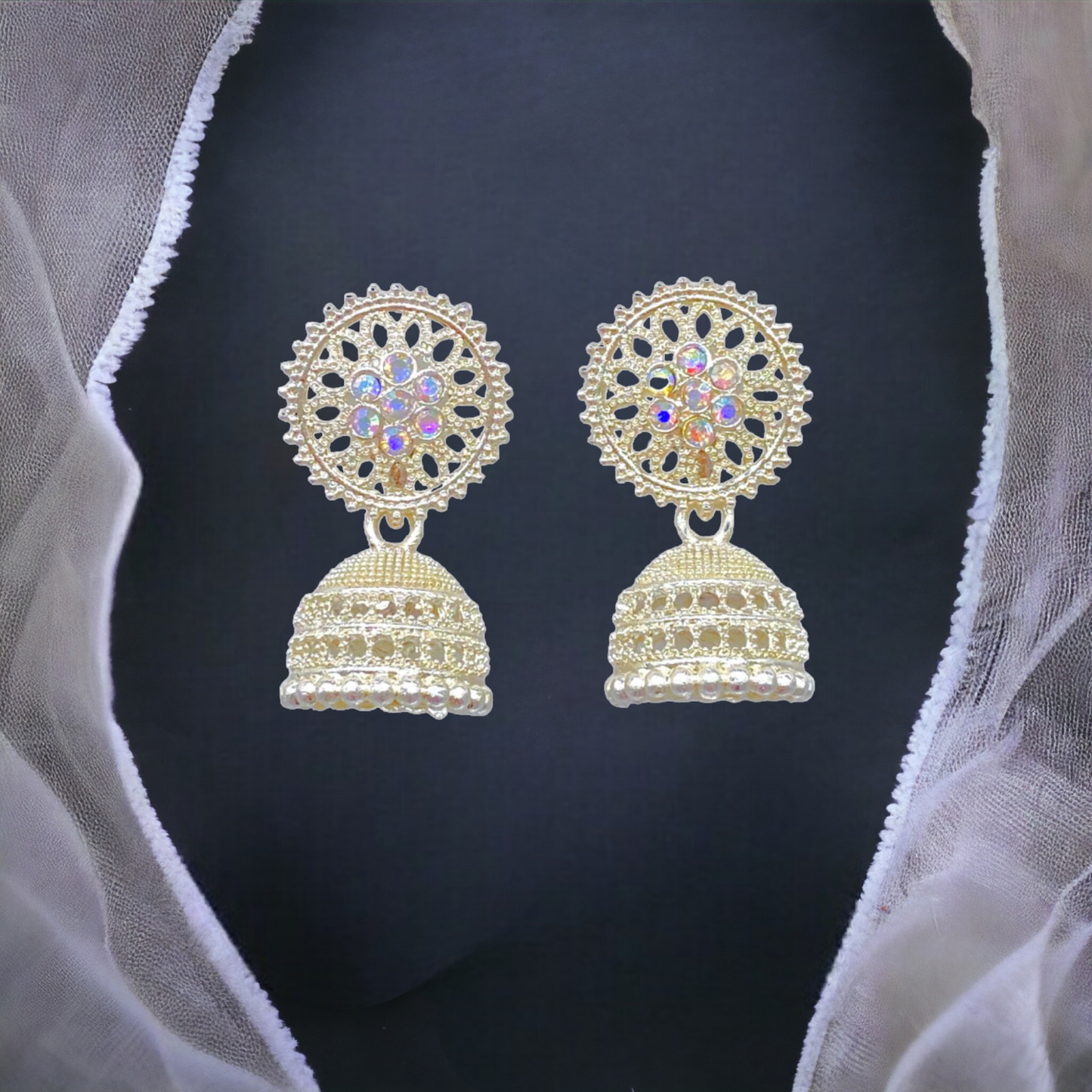 Small White Gold Earrings