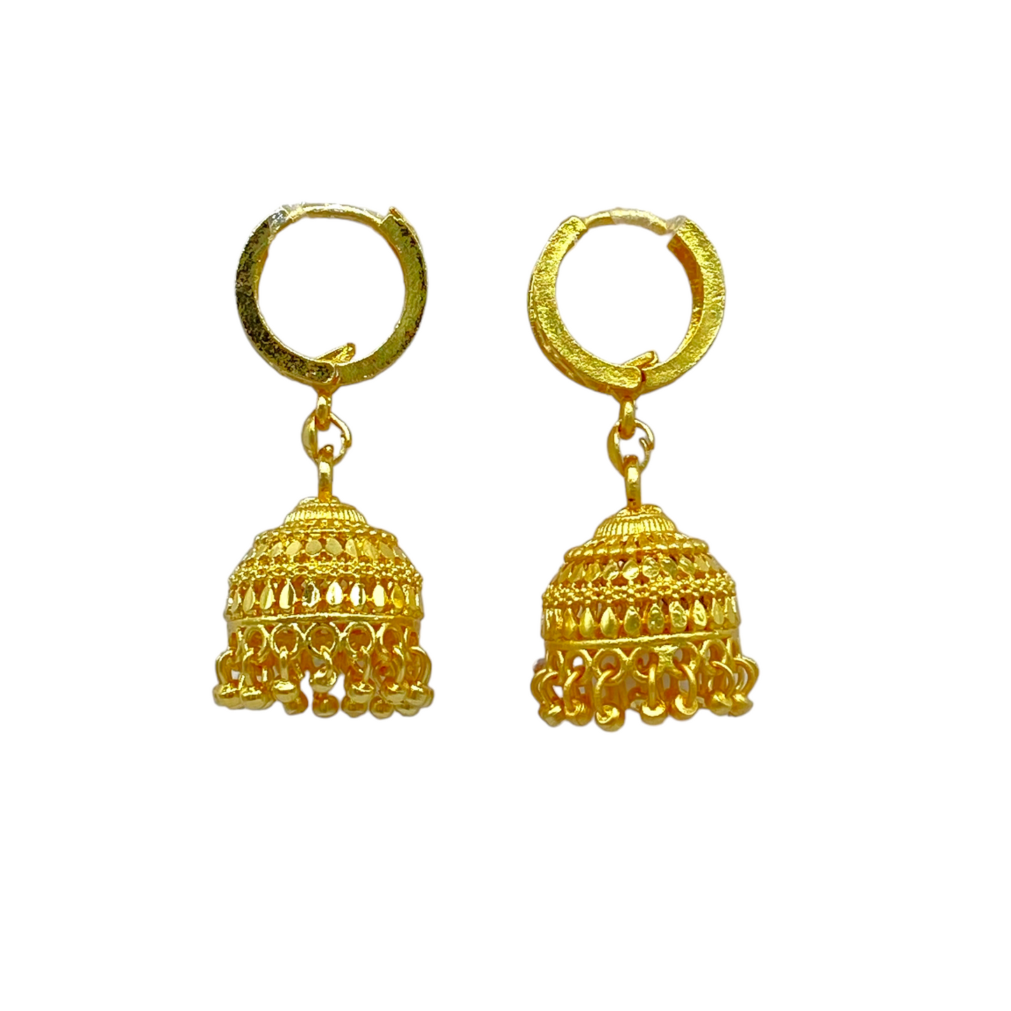 Gold Hoops with Zumkhi Earring