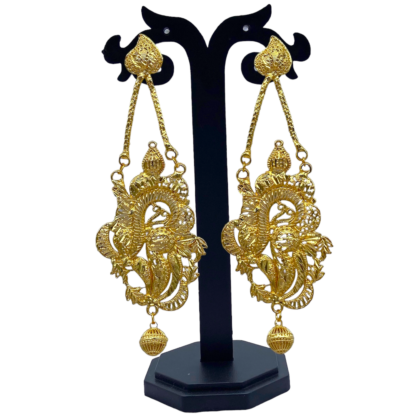 Gold Dangling Long Earring