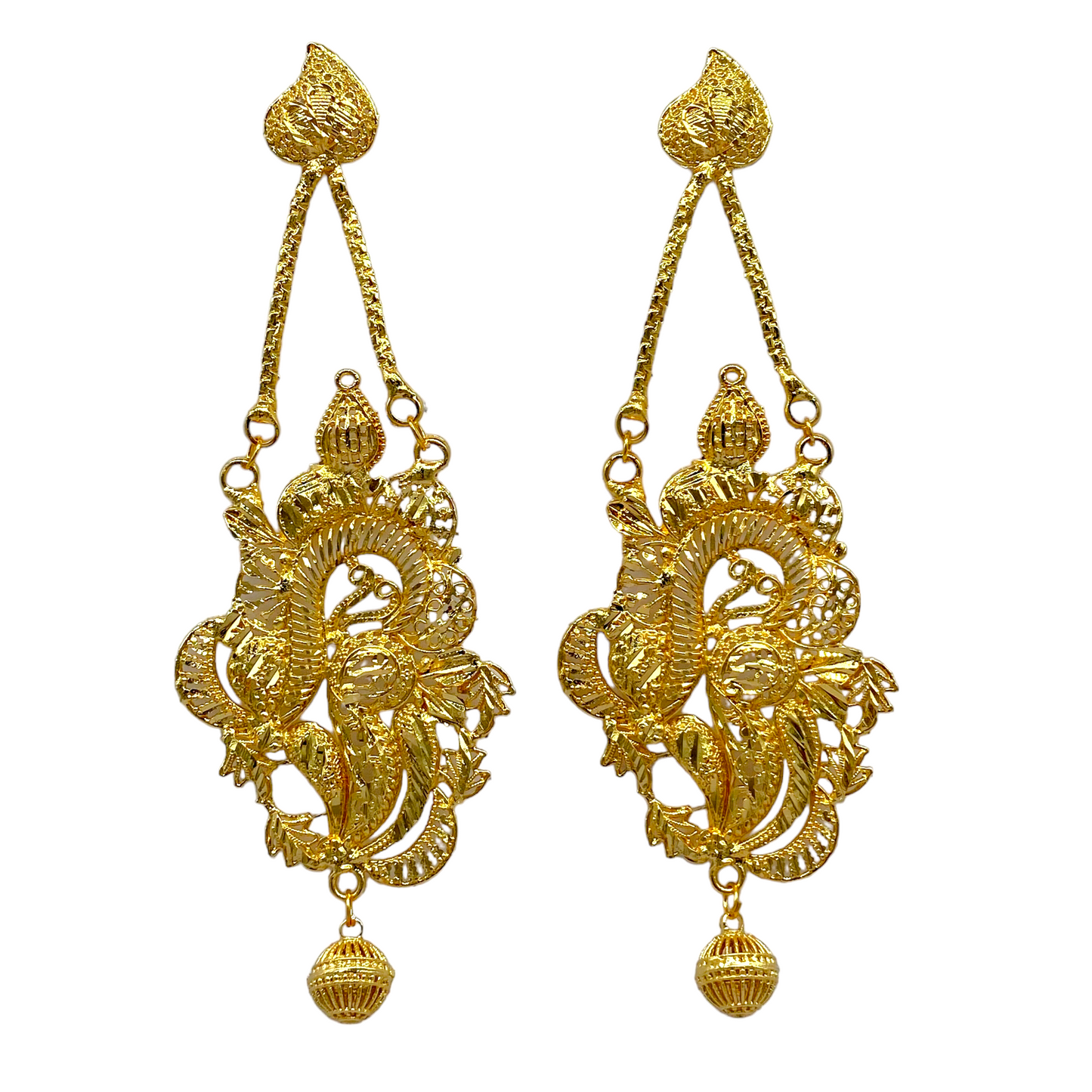 Gold Dangling Long Earring