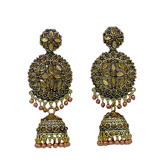 Antique Gold Circular Earring